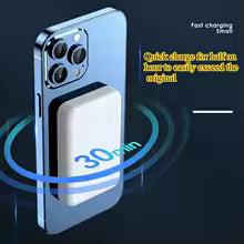 20W 10000mAh Magnetic Wireless Power Bank, Fast Charging MagSafe-Compatible Portable External Battery Pack, Magnetic Phone Backup Charger for iPhone 15 Pro Max, iPhone 16 Pro, Travel Outdoor Home Daily Use Mobile Charger UK New