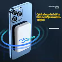 20W 10000mAh Magnetic Wireless Power Bank, Fast Charging MagSafe-Compatible Portable External Battery Pack, Magnetic Phone Backup Charger for iPhone 15 Pro Max, iPhone 16 Pro, Travel Outdoor Home Daily Use Mobile Charger UK New