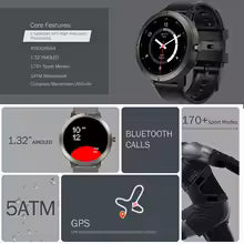 2026 GPS Smart Watch AMOLED 1.32 HD BT Call 5ATM Waterproof 170 Sport Modes 360mAh Large Battery Replaceable Strap Smart Watch