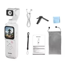 Ourlife 4K Action Camera 330° Face Tracking Gimbal Stabilizer 1.72 Inch Touch Screen 64MP Pocket Digital Camera WiFi Sports Cam