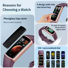 2026 Sport Smart Bracelet Fitness Tracker Health Monitor For Women Band Lightweight Waterproof Men's Smart Watch For Android Ios
