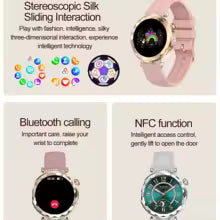 696 Blue Tooth Call Smart Watches AMOLED Screen Women Heart Rate Sports Fitness Lady Waterproof Music Smartwatch NFC Fashion