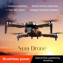 S119 4K Drone with Camera for Adults, GPS Auto Return, Obstacle Avoidance, Brushless Motor, 5G Screen Remote, 50 Min Flight, Dual Camera 120° Wide-Angle, 2000M Range, 120M Altitude FPV Quadcopter Easier to Use