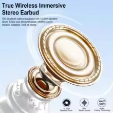 Bluetooth 5.3 Wireless Earbuds with 40H Playback ENC Noise Cancelling IP7 Waterproof Touch Control LED Display Auto Connection