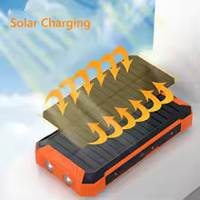 Waterproof Outdoor Solar Power Bank 30000mAh Dual USB Travel Outdoor Solar Mobile Phone Charger Solar Powerbanks For Camping