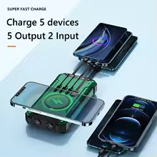 Waterproof Outdoor Solar Power Bank 30000mAh Dual USB Travel Outdoor Solar Mobile Phone Charger Solar Powerbanks For Camping
