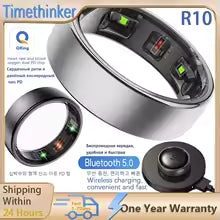 R10 Waterproof Smart Ring Health Monitor Men & Women Health & Sleep Monitor Smart Rings Multi-sport Modes QRing APP