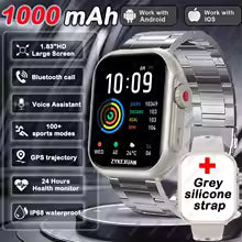 2025 New For Xiaomi Smart Watch Men Women 1.85-Inch HD AMOLED Full Touch Screen IP68 Waterproof Bluetooth Call SmartWatch Man