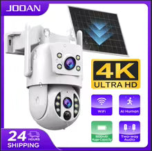 JOOAN 4K Outdoor Solar WiFi Camera Dual Lens Human Detect Night Vision Low Power Battery IP Camera CCTV Security Protection