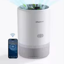 Chuboor H13 True HEPA Air Purifier with Smart WiFi APP Control & Real-time PM2.5 Display for Home Large Room, Bedroom, Living Room, Kitchen & Washroom, Removes Pet Hair, Dust, Wildfire Smoke, VOCs & Cooking Odors, Ultra-Quiet Sleep Mode, Washable Filter