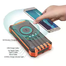 Waterproof Outdoor Solar Power Bank 30000mAh Dual USB Travel Outdoor Solar Mobile Phone Charger Solar Powerbanks For Camping
