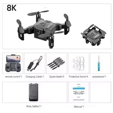V2 New Mini Drone Professional HD Camera 5G Wifi FPV Air Pressure Altitude Hold Foldable Quadcopter RC Drone Toys UAV 2026