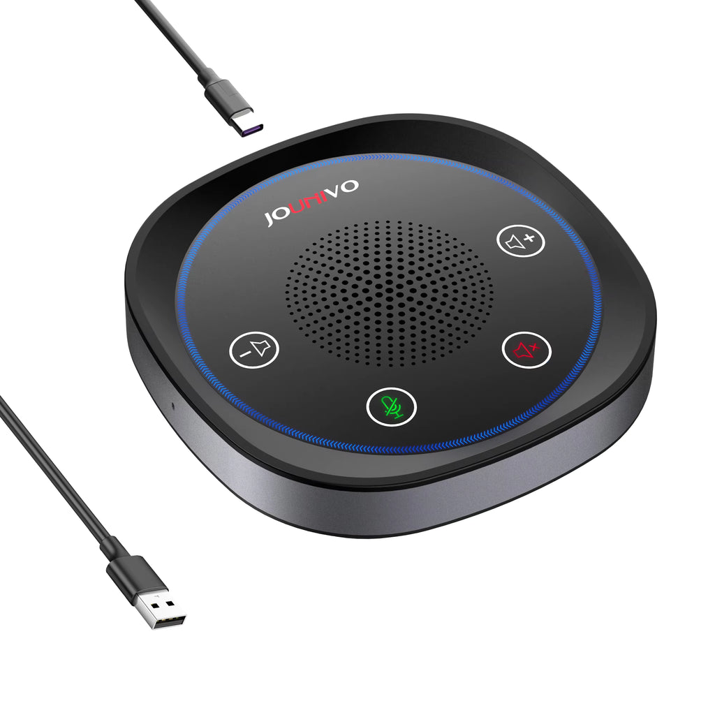 USB Conference Speaker Microphone Wired Touch Key Omni Mic Directional High Volume Pickup PnP For Laptop Notebook