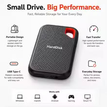 Compact Portable Hard Drive External SSD 1TB USB Type-C Storage Drive for Laptop Phone Work Files with Fast Transfer