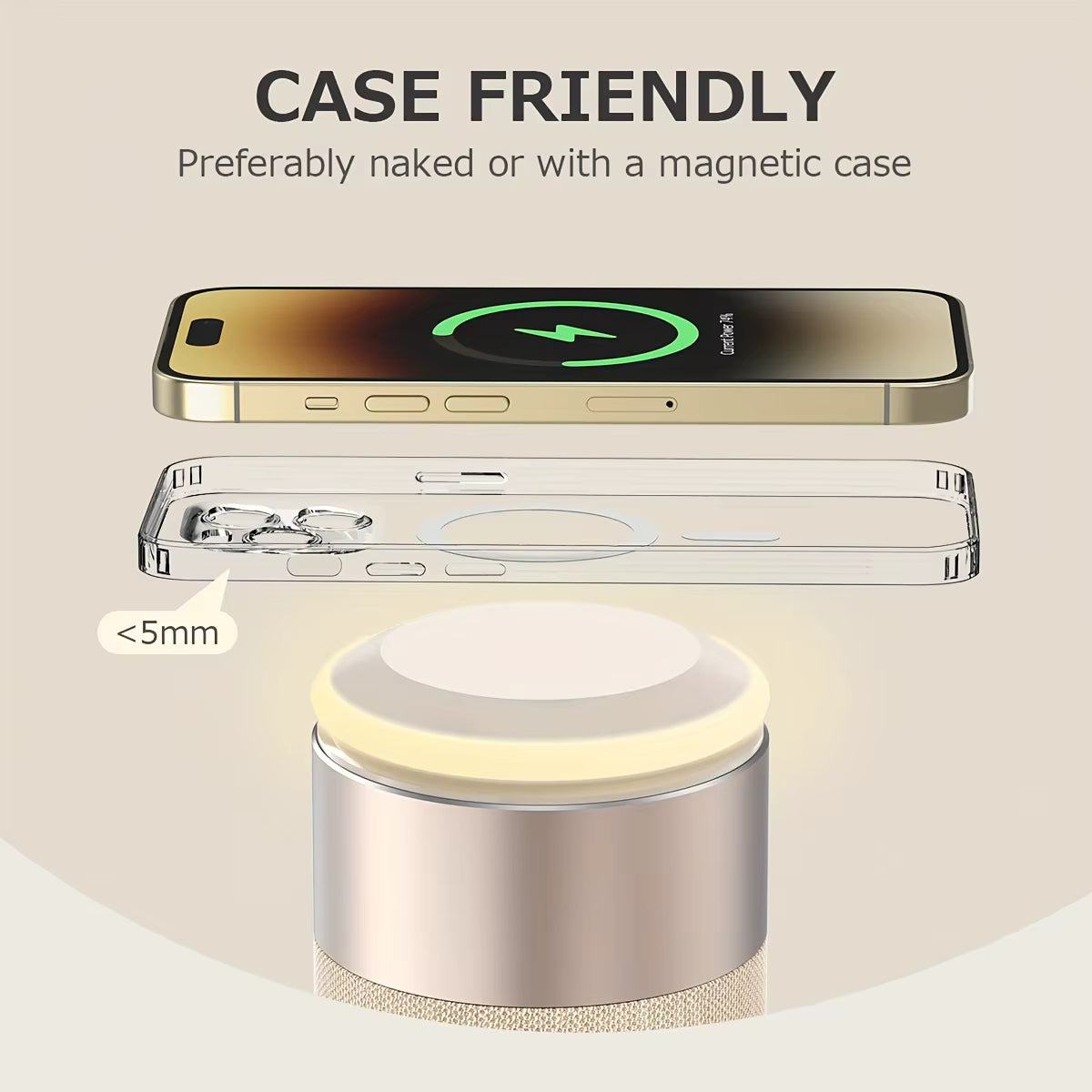 4-in-1 Magnetic Wireless Charger & Bluetooth Speaker with Night Light - Perfect Gift for IPhone XIAOMI HUAWEI Samsung & AirPods