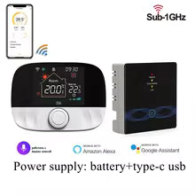 RF Wireless Thermostat Smart WiFi Floor Heating For Gas Boiler Battery Powered Tuya Temperature Controller Receiver Alice Google