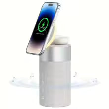 4-in-1 Magnetic Wireless Charger & Bluetooth Speaker with Night Light - Perfect Gift for IPhone XIAOMI HUAWEI Samsung & AirPods