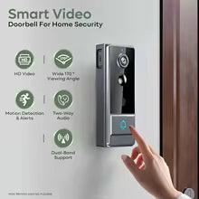 Smart WiFi Doorbell Camera HD 1080P Night Vision Two-Way Audio PIR Motion Detection Easy Installation for Home Security