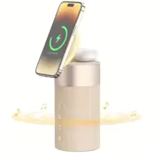 4-in-1 Magnetic Wireless Charger & Bluetooth Speaker with Night Light - Perfect Gift for IPhone XIAOMI HUAWEI Samsung & AirPods