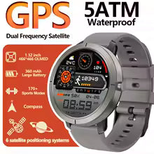 2026 GPS Smart Watch AMOLED 1.32 HD BT Call 5ATM Waterproof 170 Sport Modes 360mAh Large Battery Replaceable Strap Smart Watch