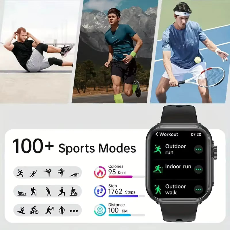 2025 New For Xiaomi Smart Watch Men Women 1.85-Inch HD AMOLED Full Touch Screen IP68 Waterproof Bluetooth Call SmartWatch Man