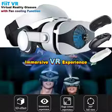 Virtual Reality VR Glasses for Phone IMAX Huge Screen 3D Glasses Google Cardboard Box VR Headset Helmet with Fan,Support Gamepad