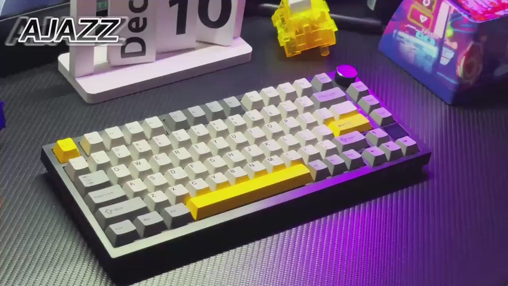 Ajazz AK820/AK820Pro Gaming Mechanical Keyboard Bluetooth 2.4G wireless/wired with hot-swappable volume buttons