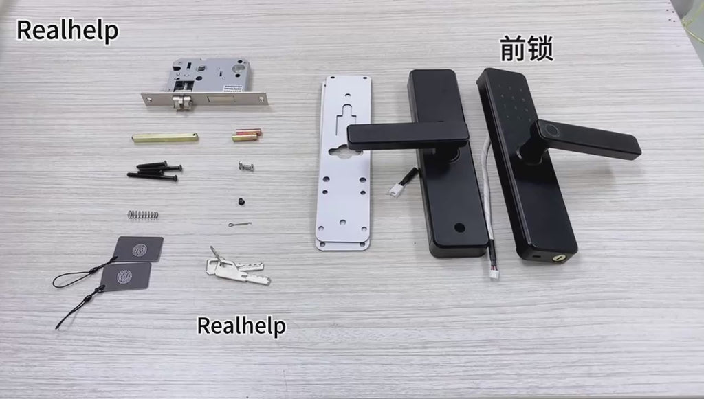 5-1 Smart Electronic Door Lock with Fingerprint Biometric Wi-Fi Tuya APP Enabled Touchscreen Keypad for 35-60mm Thickness Door