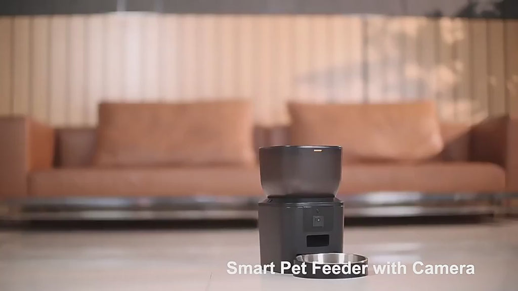 Automatic Cat Feeder With 1080p Camera Video Cat Food Dispenser Pet Smart Voice Recorder Remote Control Auto Feeder For Cat Dog