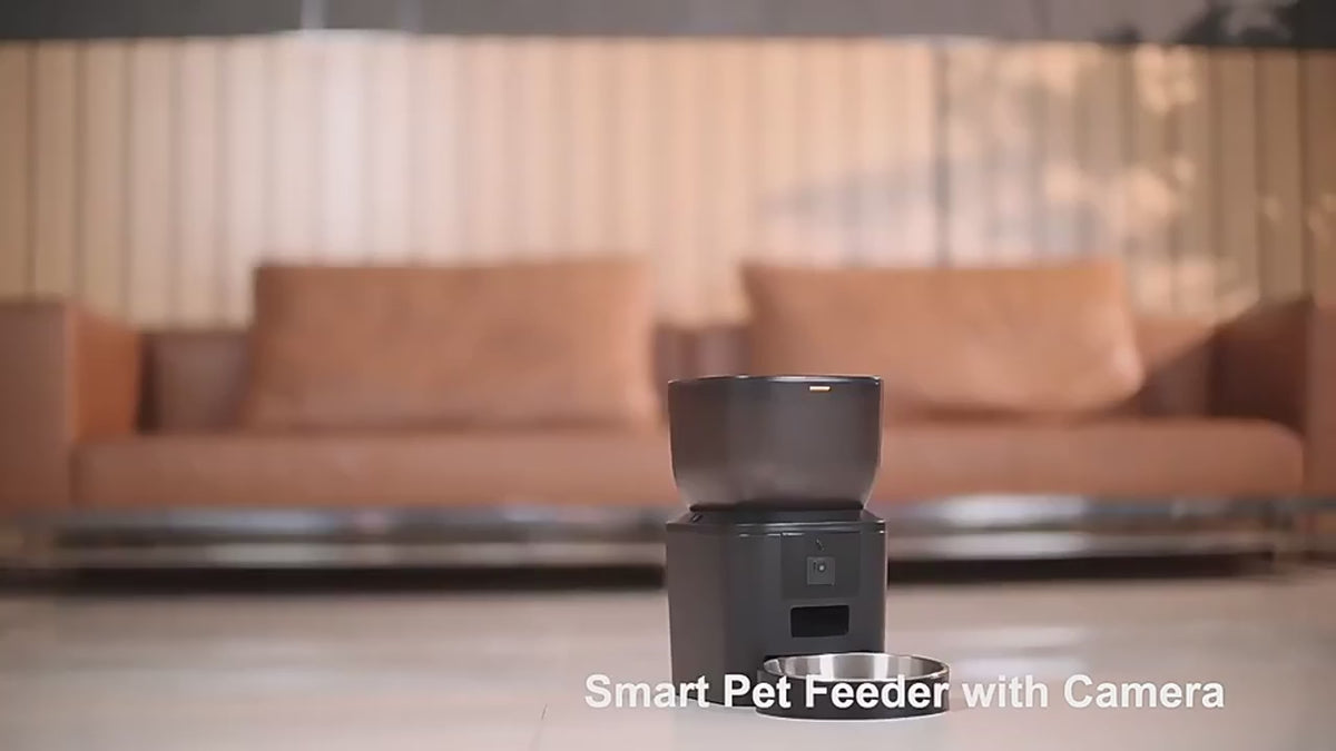 Automatic Cat Feeder With 1080p Camera Video Cat Food Dispenser Pet Smart Voice Recorder Remote Control Auto Feeder For Cat Dog